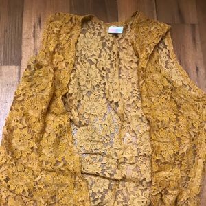 Lularoe Mustard yellow Lace Large Joy